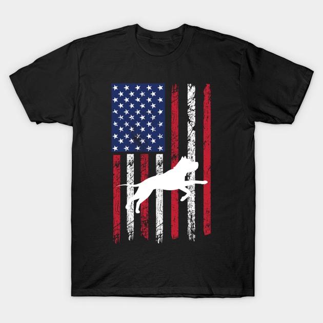 pitbull July 4  America patriotic dog usa Independence Day T-Shirt by PhiloArt